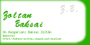 zoltan baksai business card